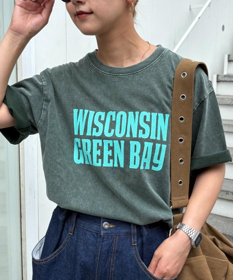 【UNISEX】アシッドウォッシュ加工ロゴTEE