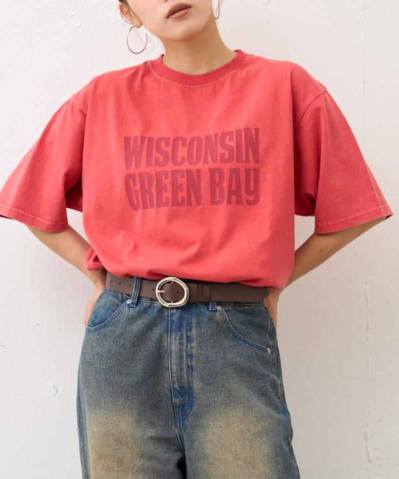 【UNISEX】アシッドウォッシュ加工ロゴTEE