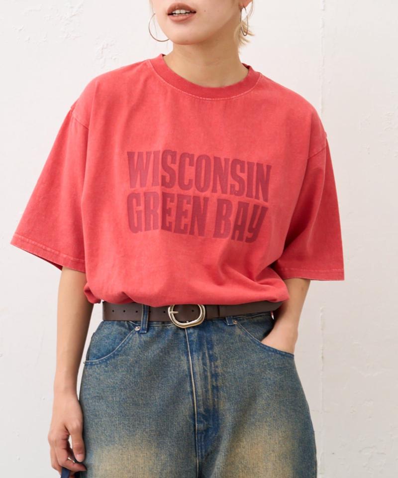 【UNISEX】アシッドウォッシュ加工ロゴTEE