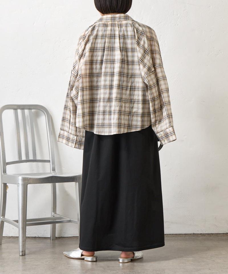 【美シルエット】フロントタックワンピース