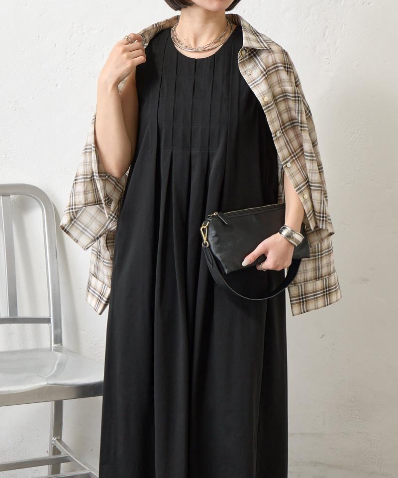 【美シルエット】フロントタックワンピース