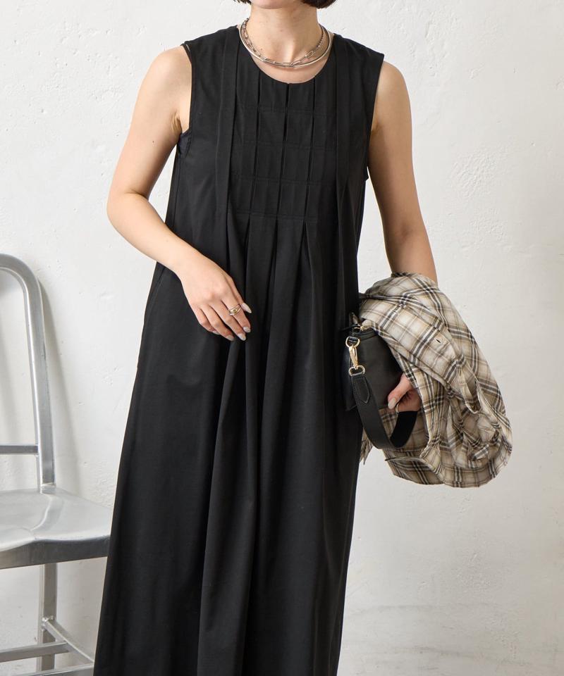 【美シルエット】フロントタックワンピース