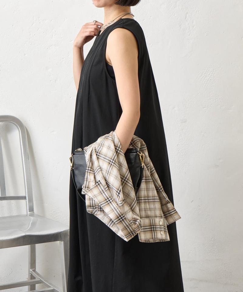 【美シルエット】フロントタックワンピース