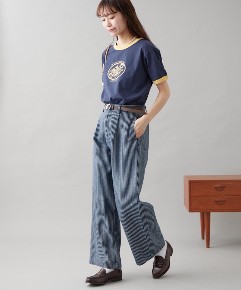 【GEVACO】グラフィック半袖ワッフルリンガーTEE