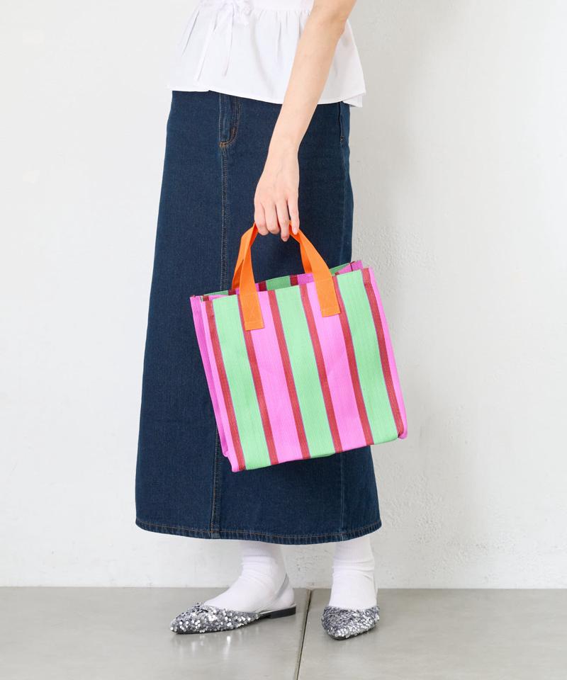 STRIPE BOX TOTE BAG