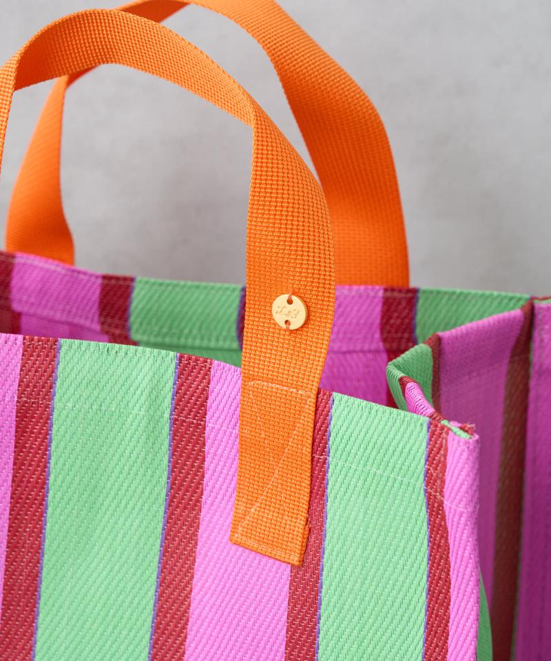 STRIPE BOX TOTE BAG