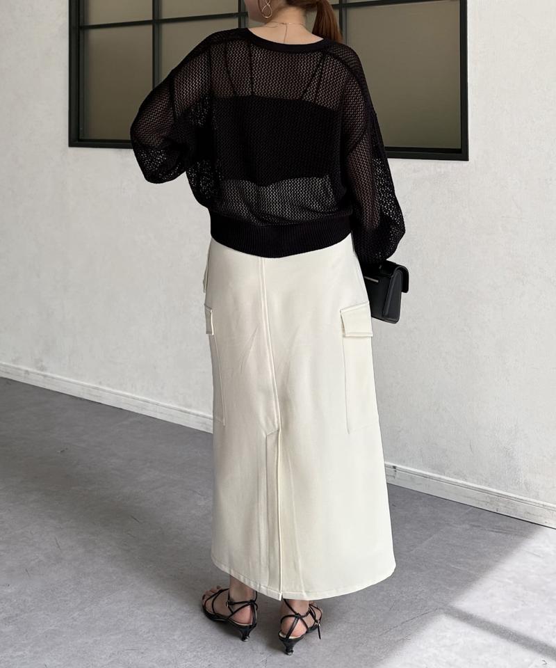 メッシュニットカーディガン