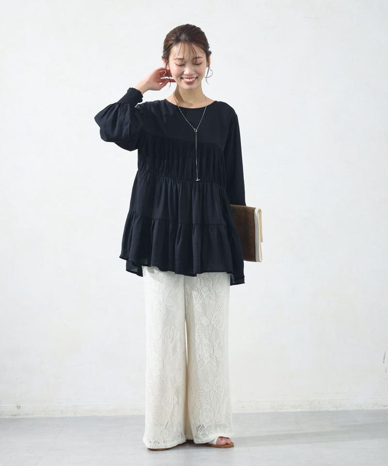 【ITAMI企画】3WAYティアードチュニックブラウス