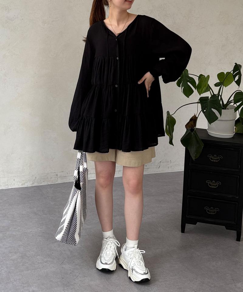 【ITAMI企画】3WAYティアードチュニックブラウス