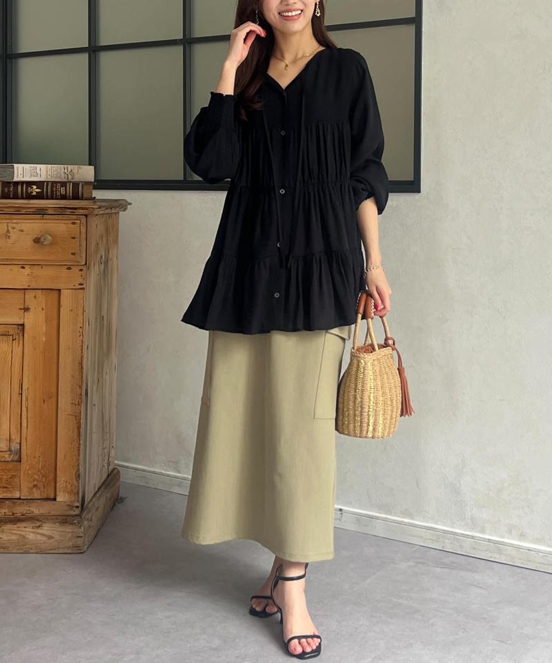 【ITAMI企画】3WAYティアードチュニックブラウス