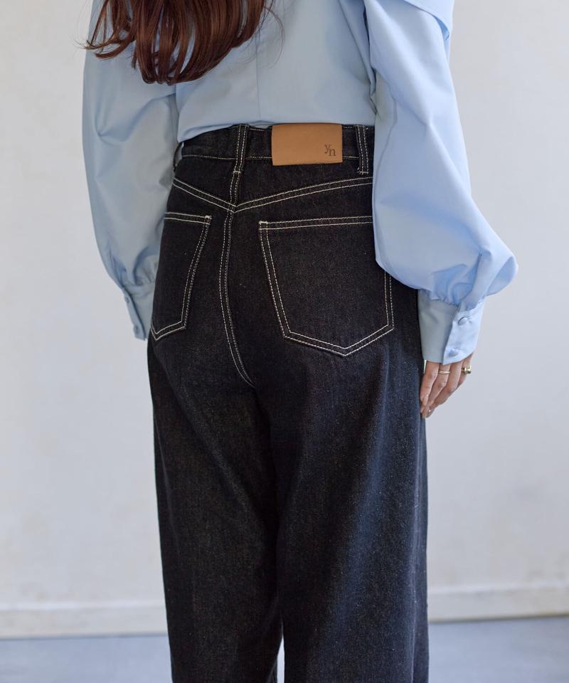 【Yuna企画】ハイウエストストレートデニムパンツ