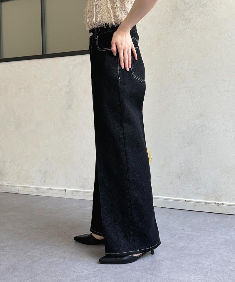 【Yuna企画】ハイウエストストレートデニムパンツ