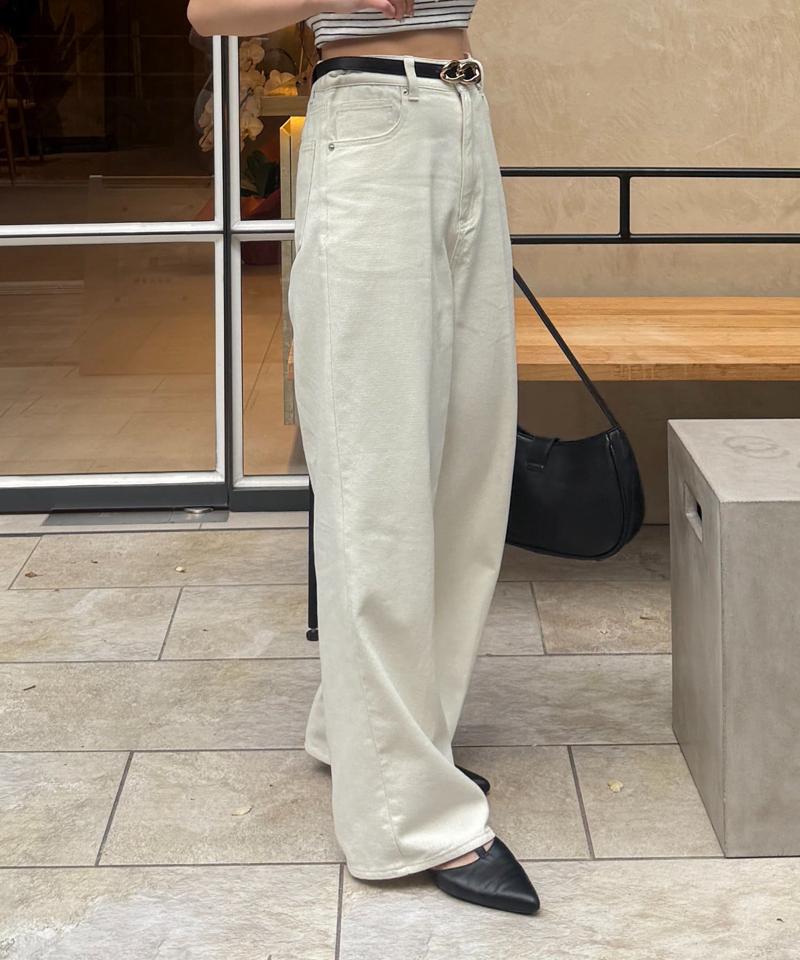 【Yuna企画】ハイウエストストレートデニムパンツ