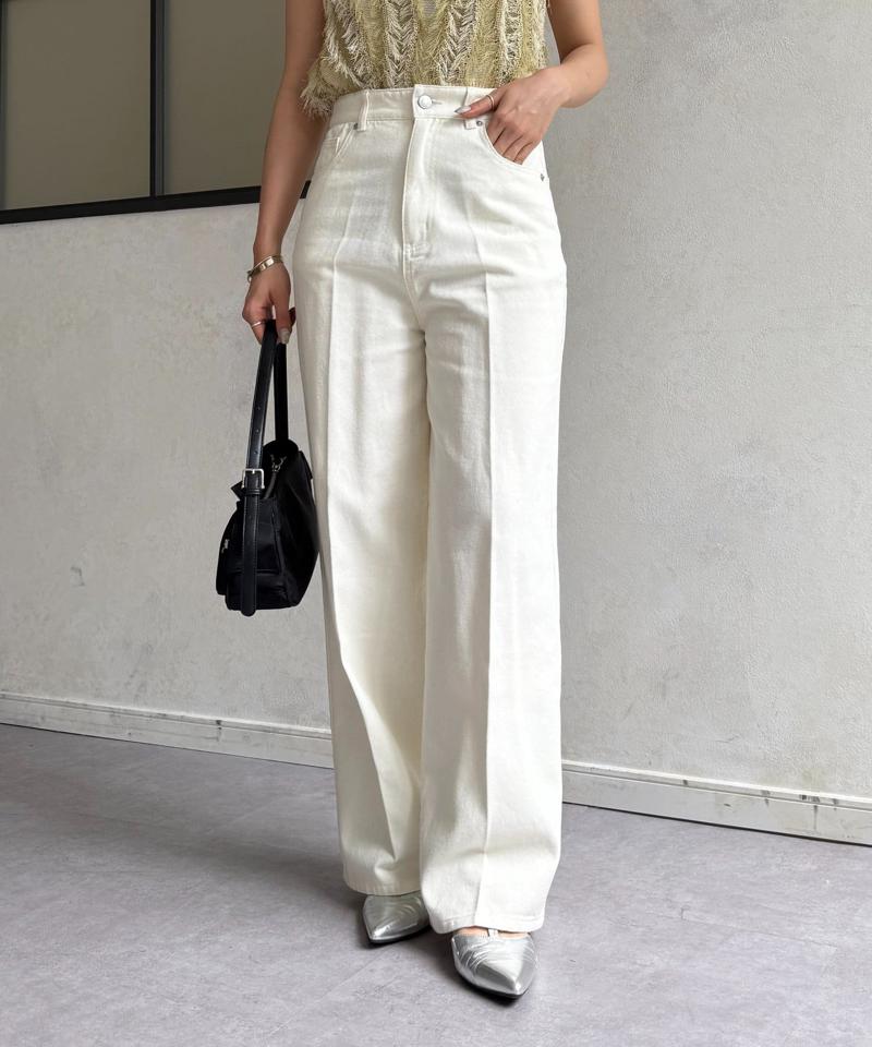 【Yuna企画】ハイウエストストレートデニムパンツ