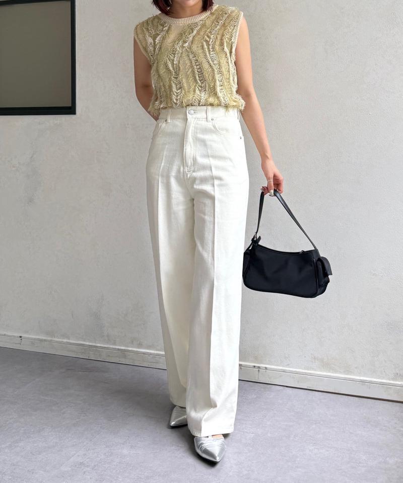 【Yuna企画】ハイウエストストレートデニムパンツ