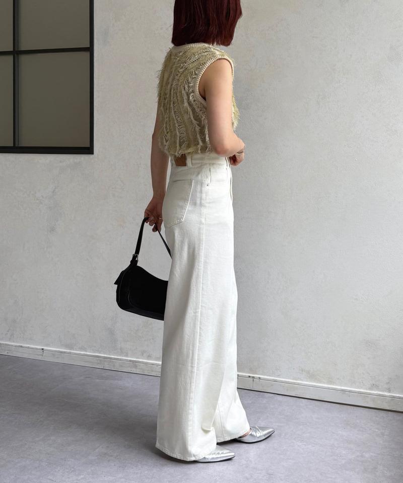 【Yuna企画】ハイウエストストレートデニムパンツ