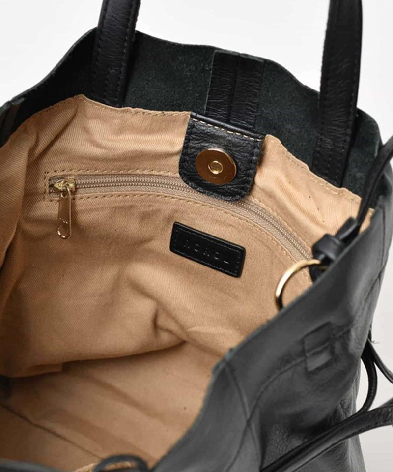 【Omekashi名品/ロングセラー◎】ROROL レザーミニ巾着トート