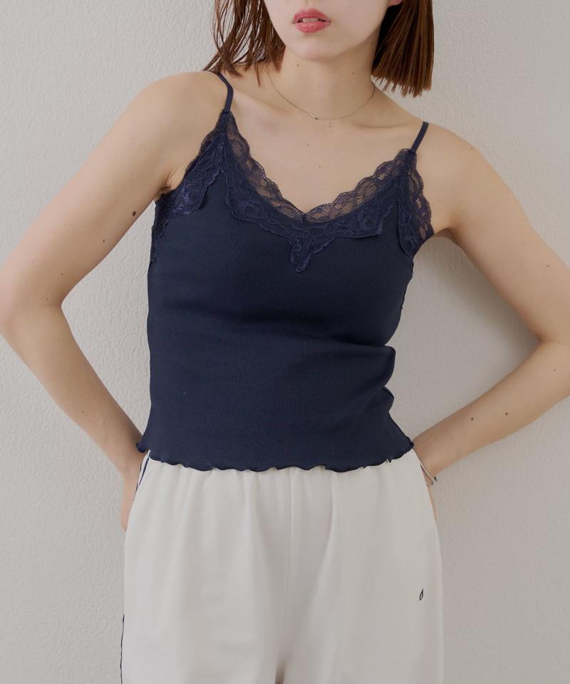 パット付きレースキャミ