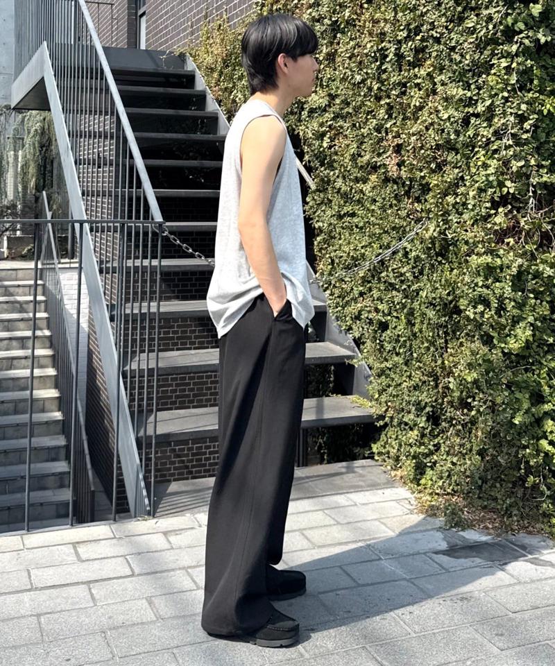 【ユニセックス】接触冷感テレコリブノースリーブタンクトップ