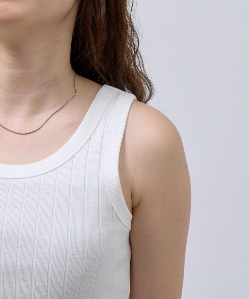 【リバイバル】ワイドリブクルータンクトップ