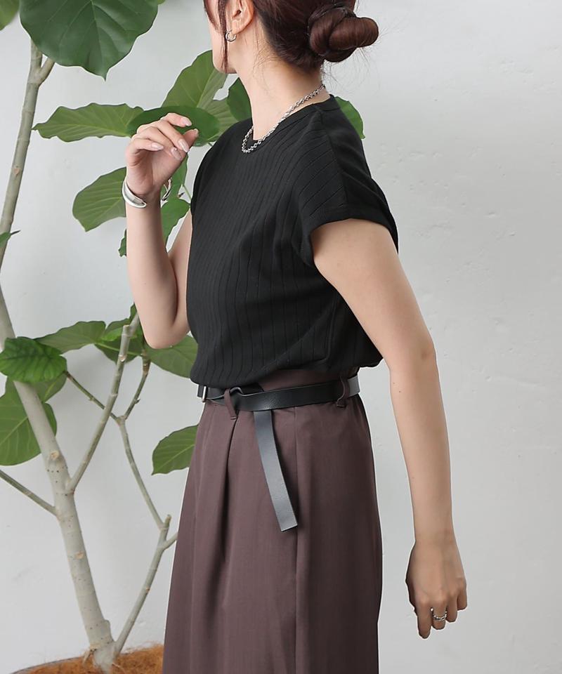 【リバイバル】ワイドリブフレンチスリーブTシャツ