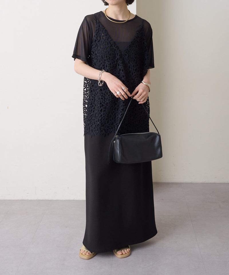 【秋冬まで着回せる◎】レースオーバーキャミソール