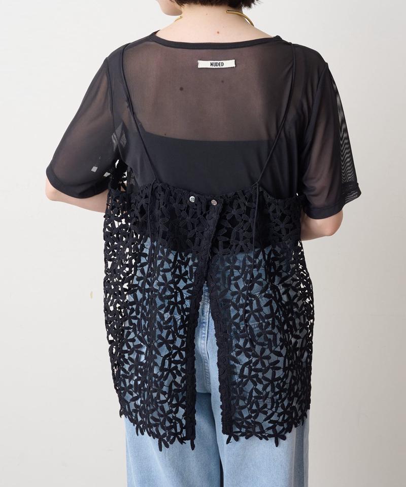 【秋冬まで着回せる◎】レースオーバーキャミソール