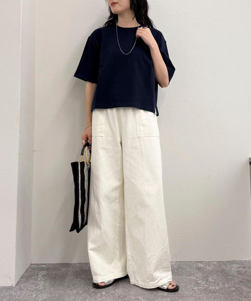 ベーシッククロップド丈Tシャツ