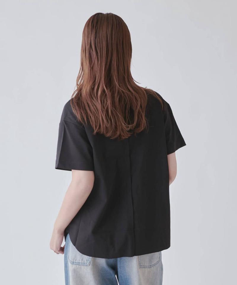 裾切替プルオーバー