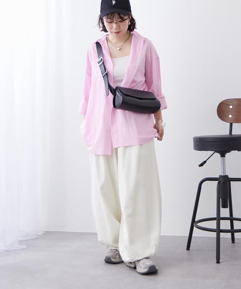 【NUNIFE】後ろロゴ刺繍チェックシャツ【ユニセックス】