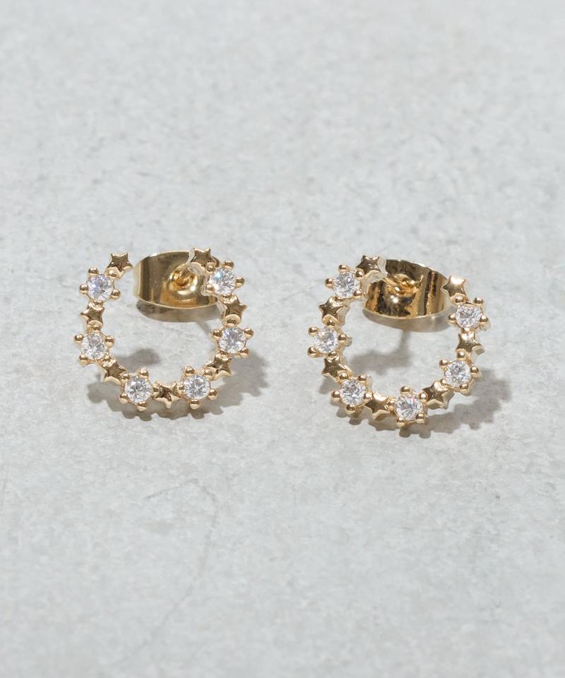 キラキラハーフラウンドピアス