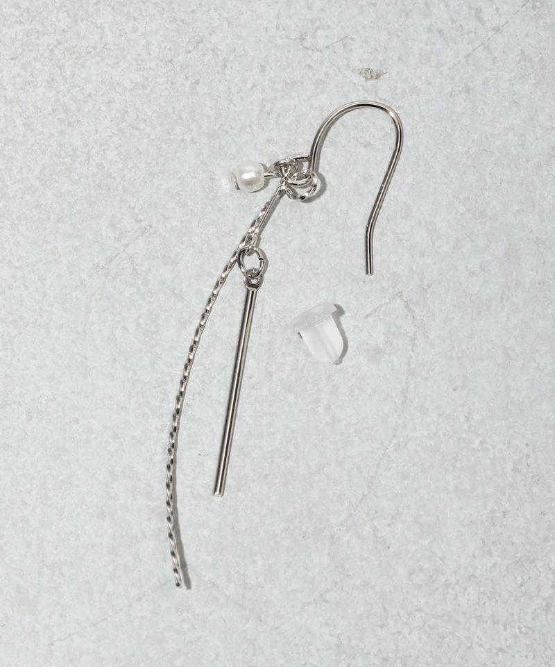 ネジリバーパールピアス