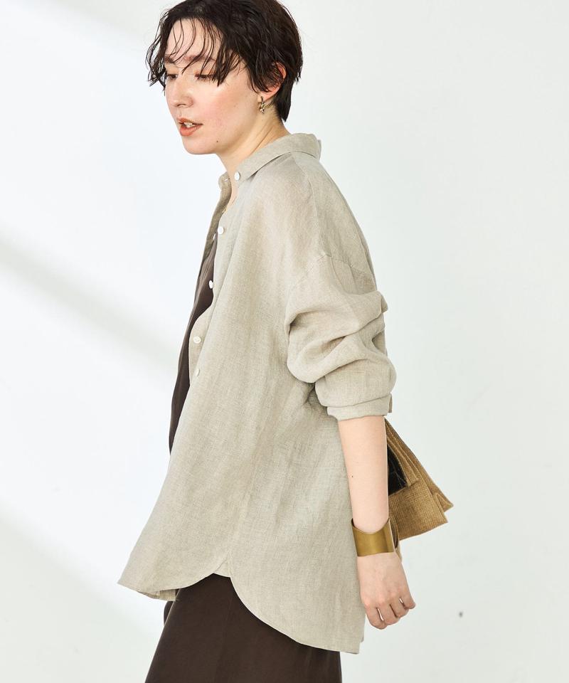【WEB STAFF恵別注カラーあり】MY STANDARD リネンシャツ
