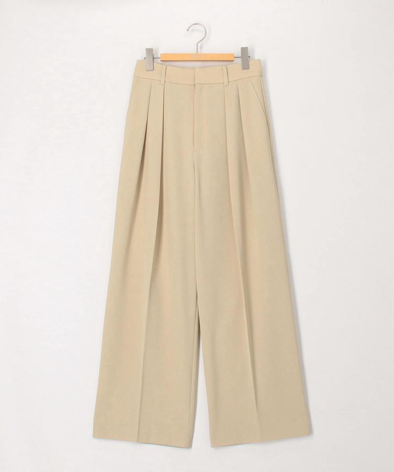 ウォッシャブル強撚ツイルワイドパンツ