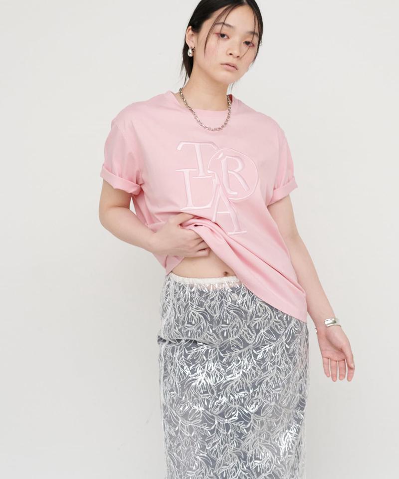 厚盛りロゴ刺繍T