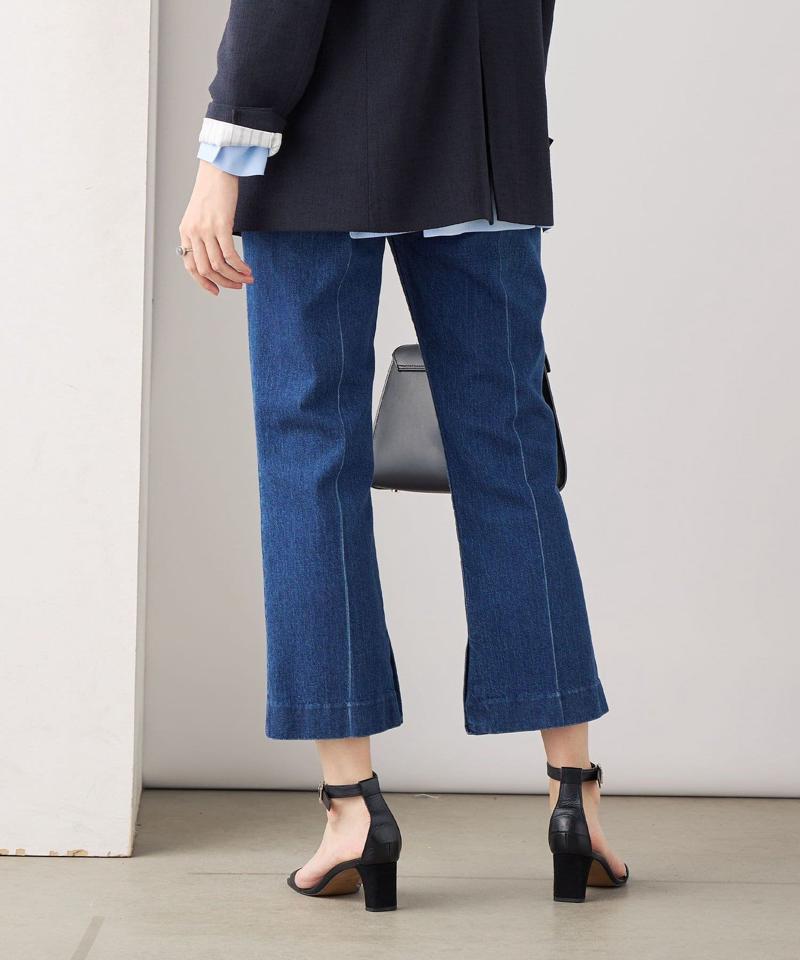 【RM denim】スリットクロップドハイウエストデニム