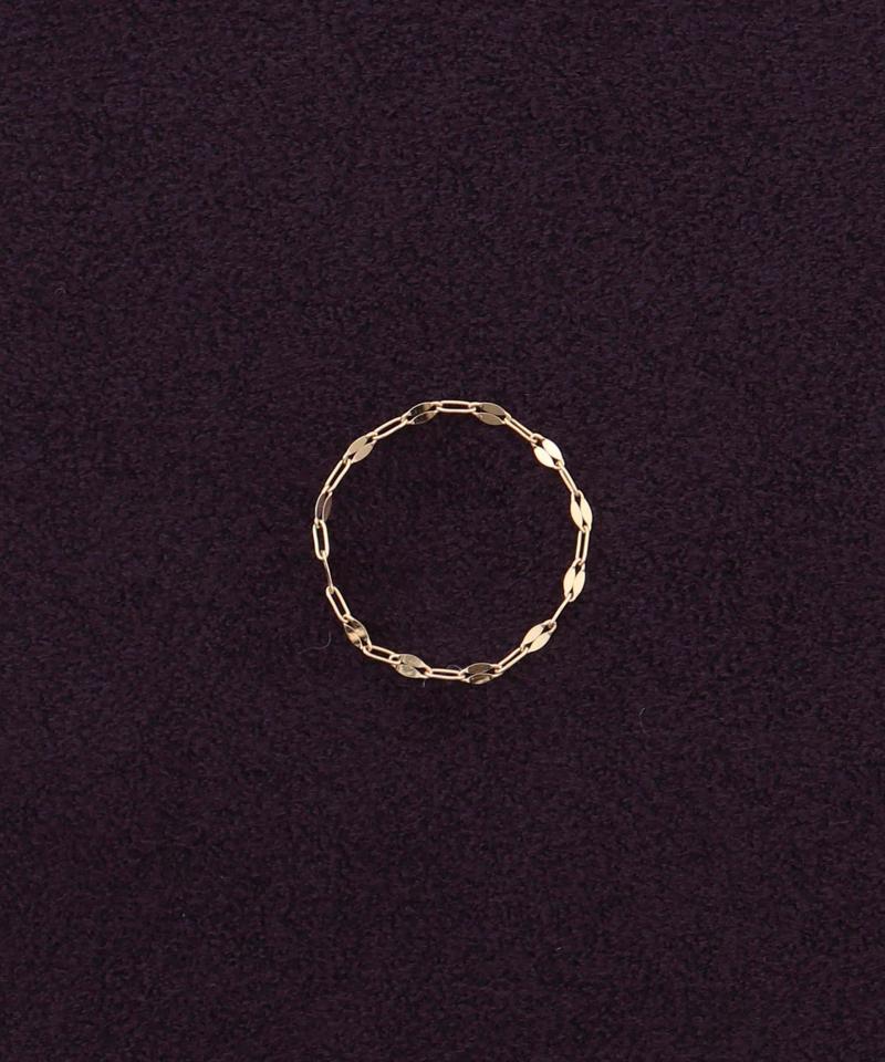 【grâce grace/グラスグラス】 10Kペタルチェーンリング-S