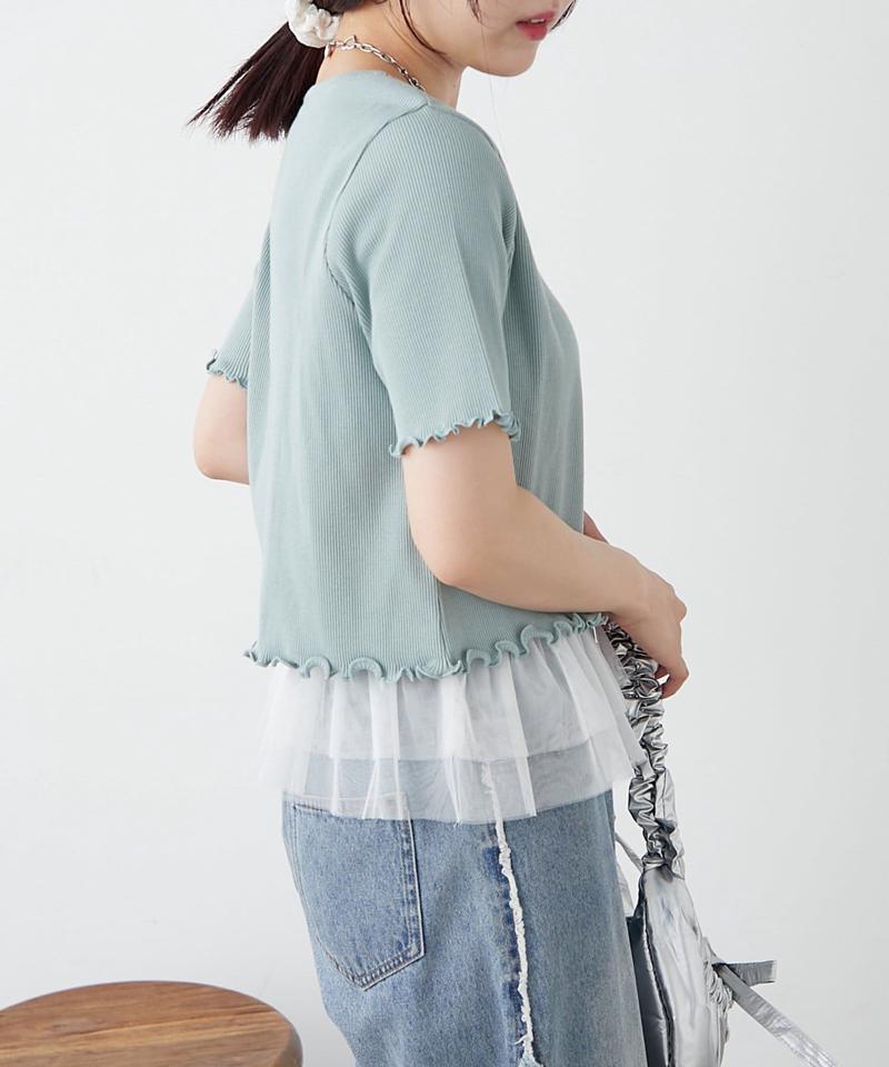 【新色追加！7色展開】半袖W ZIPリブカーデ