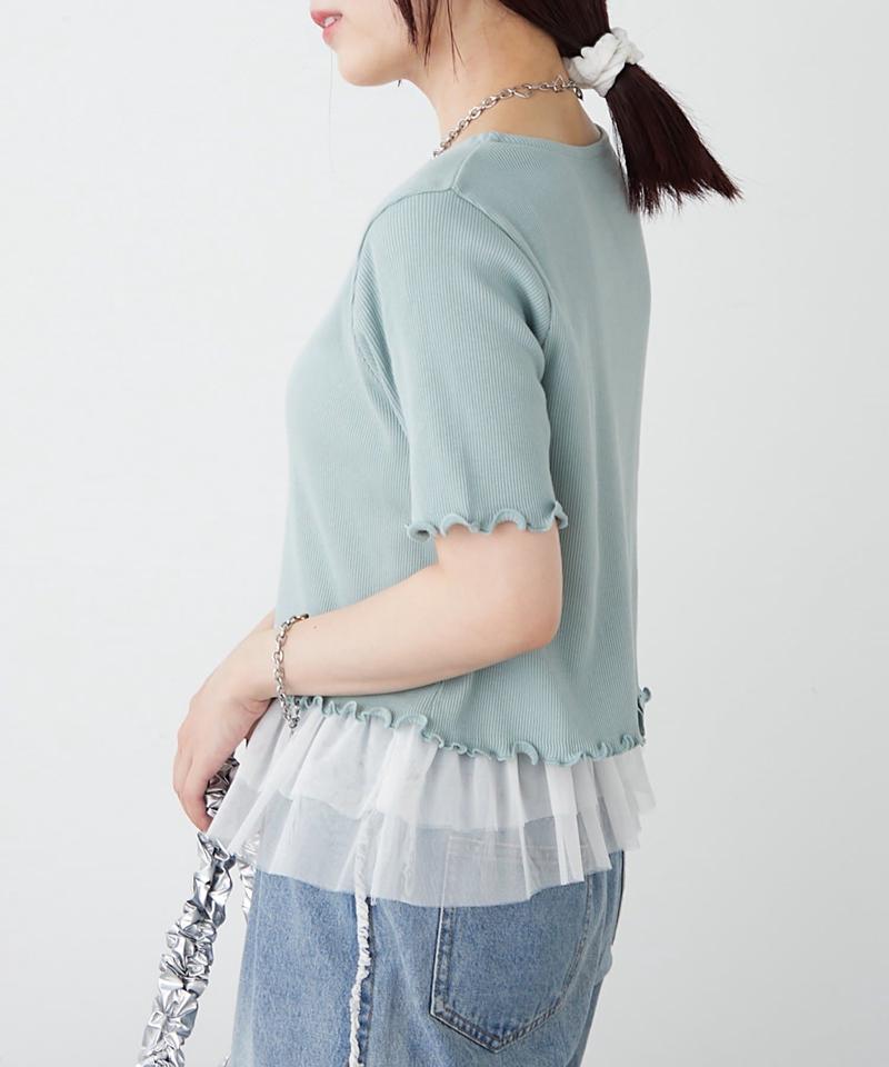 【新色追加！7色展開】半袖W ZIPリブカーデ