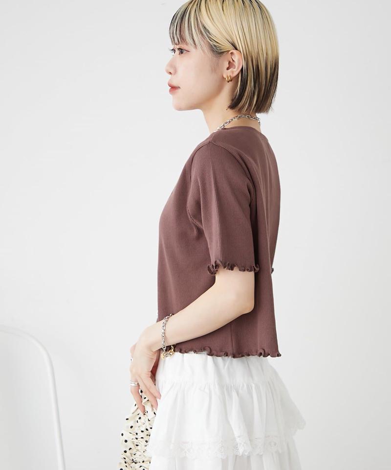 【新色追加！7色展開】半袖W ZIPリブカーデ