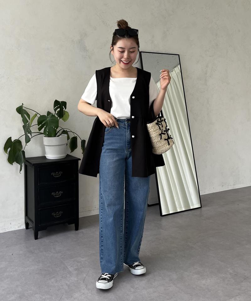 【MOMO】ストレッチスリムストレートデニム