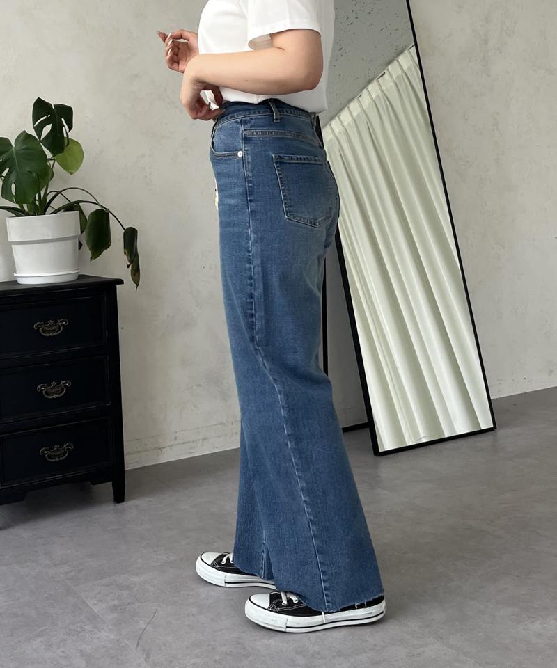 【MOMO】ストレッチスリムストレートデニム