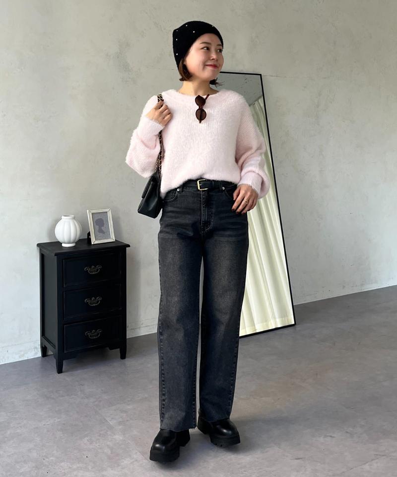 【MOMO】ストレッチスリムストレートデニム