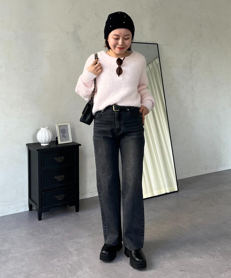 【MOMO】ストレッチスリムストレートデニム