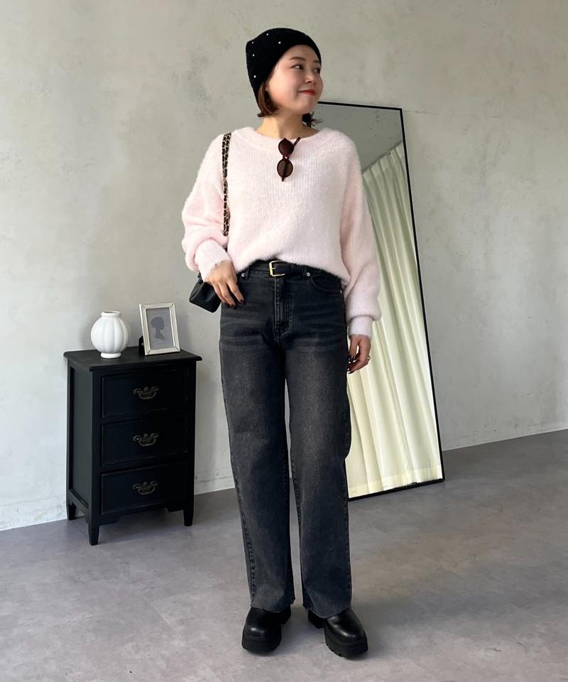 【MOMO】ストレッチスリムストレートデニム