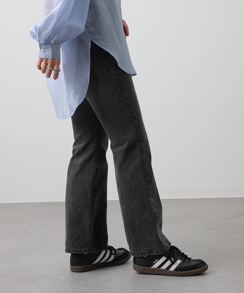 【S~Lサイズ展開】フレアデニムパンツ