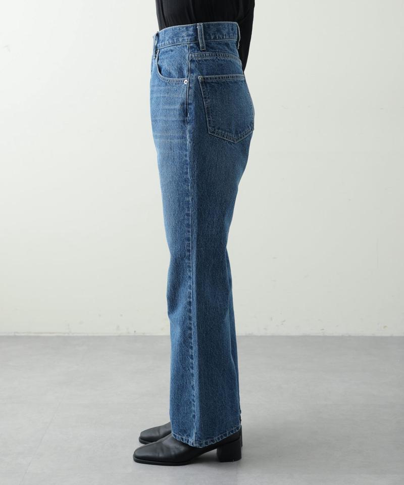 【S~Lサイズ展開】フレアデニムパンツ