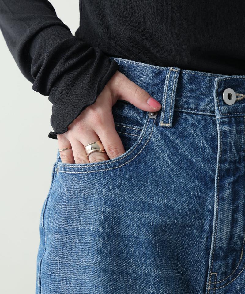 【S~Lサイズ展開】フレアデニムパンツ