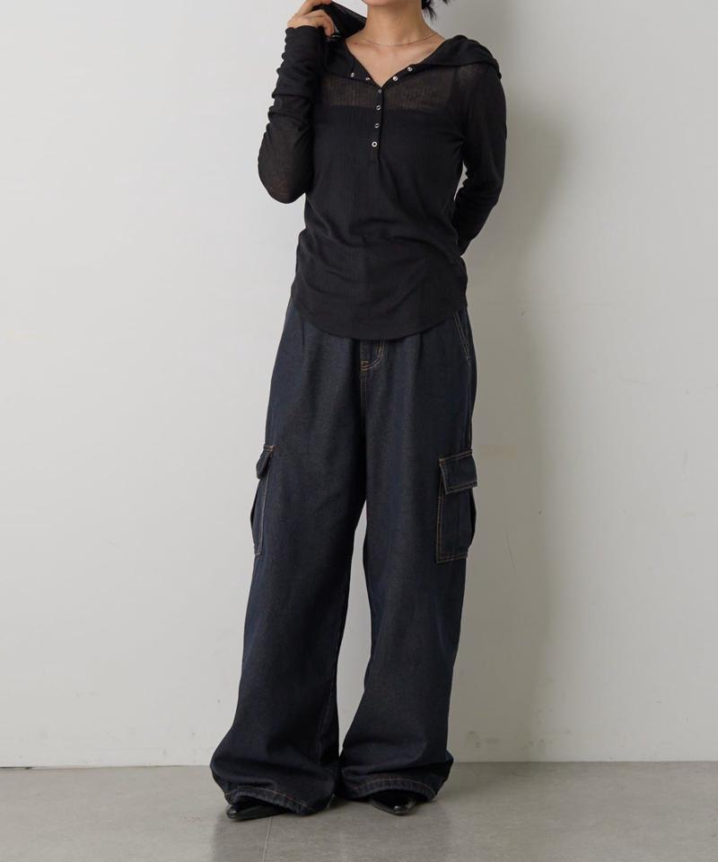【人気デニム/新色追加!】デニムカーゴパンツ