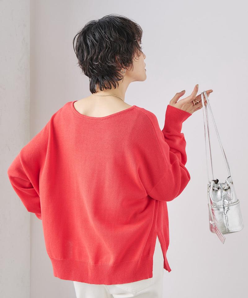 《手洗い可能》ギマコットンヘンリー2WAYプルオーバーニット